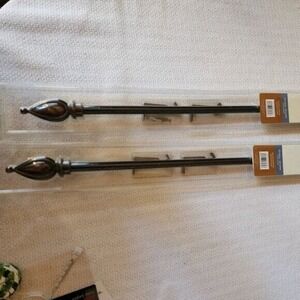 Northcrest Decorative Rod & Brackets Complete Set of 2 - 28" x 48"